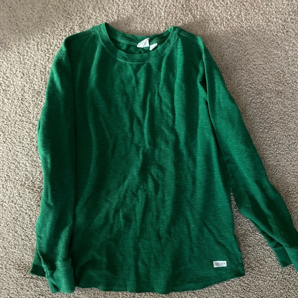 GAP Forest Green Kids Long Sleeve Tee